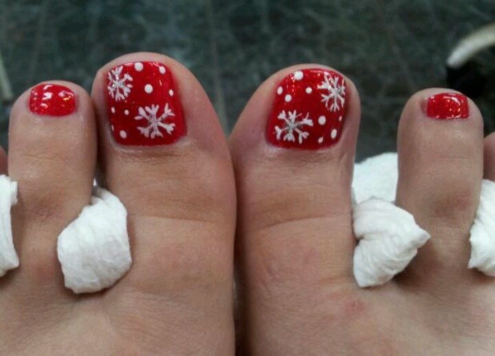 Snowflake Toe Nail Designs Snowflake Toe Nail Designs