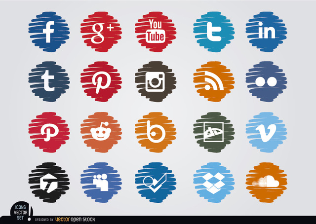 Social Media Icons Circle