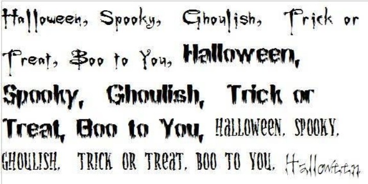 11 Halloween Spooky Number Font Images