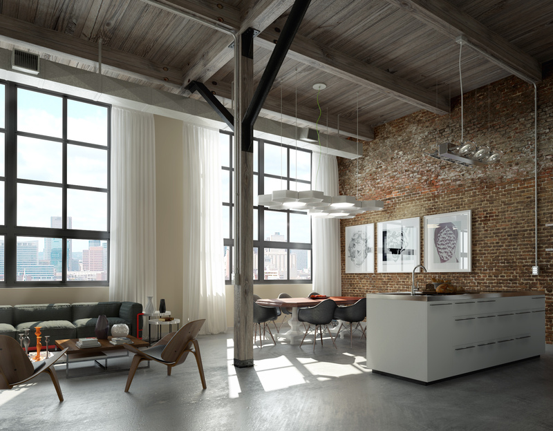 Studio Apartment with Brick Walls