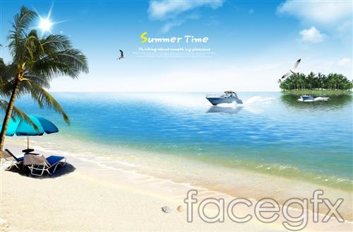 Summer Beach Scenery