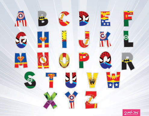 Superhero Alphabet Font Superhero Alphabet Font