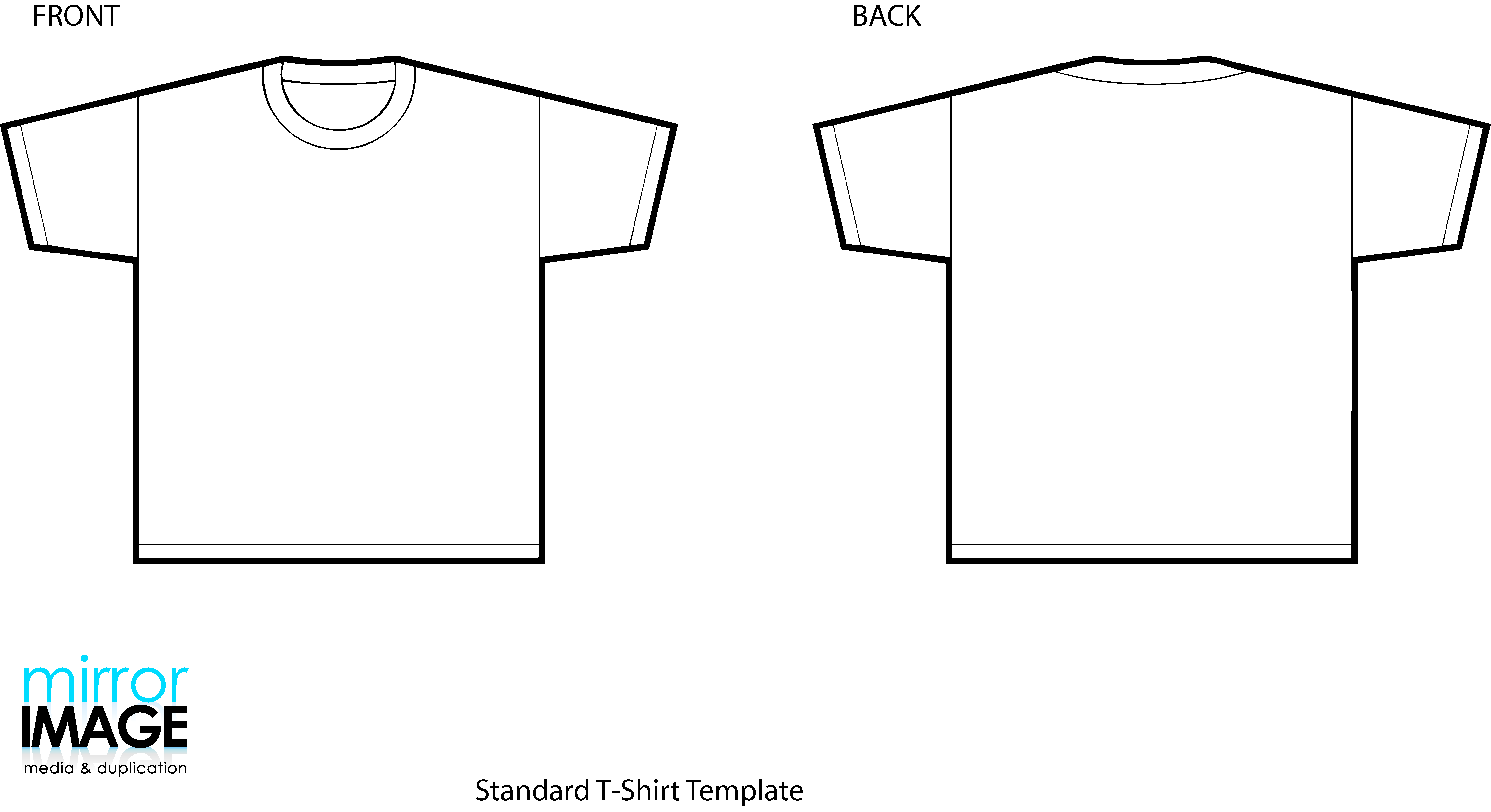 T-Shirt Template Front and Back