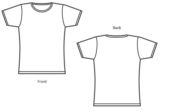 T-Shirt Template Front and Back