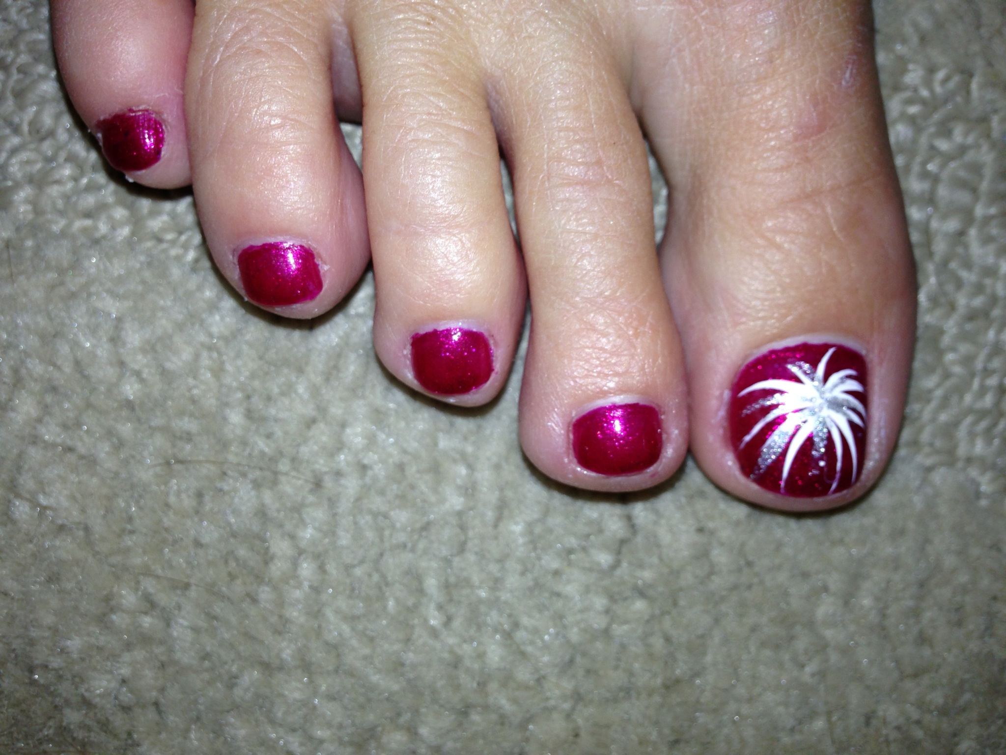 Toe Nail Designs Firework