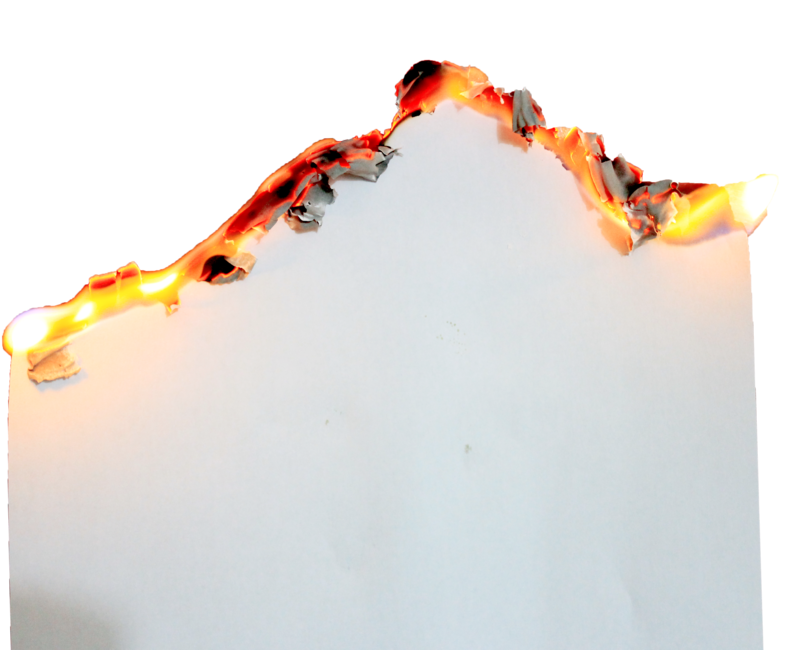 Transparent Paper Burning Transparent Paper Burning