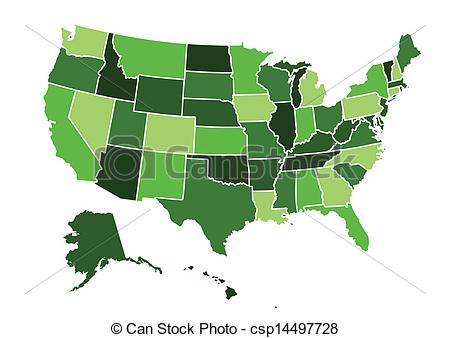 USA Map Vector