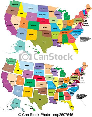 USA Map Vector