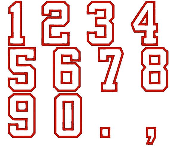 Varsity Letters Number Fonts