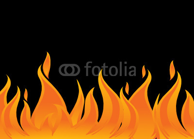 Vector Fire Flames with Black Background Vector Fire Flames with Black Background