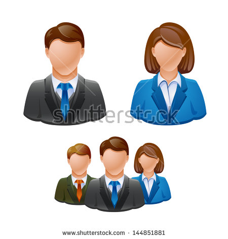 Vector Icons Business Man and Woman