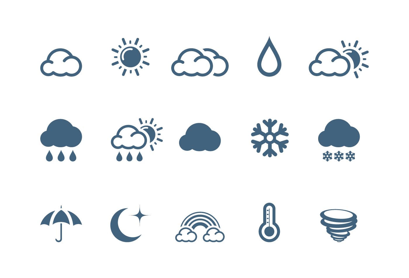 19 Weather Vector Icons Images