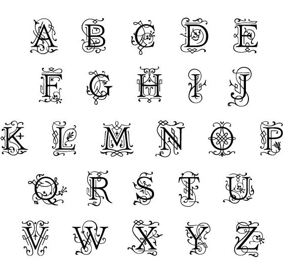 Vintage Font Alphabet