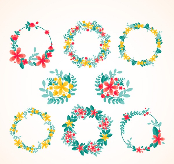 Watercolor Wreath Vector