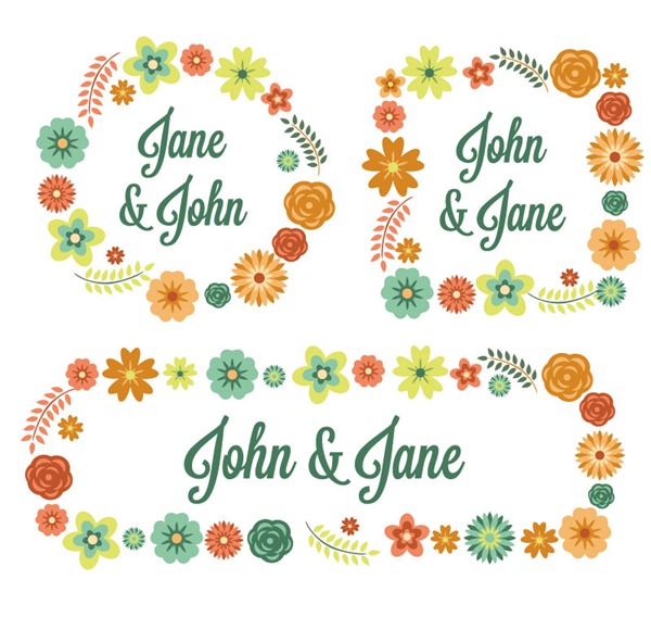 Wedding Clip Art Free Wreath Vector