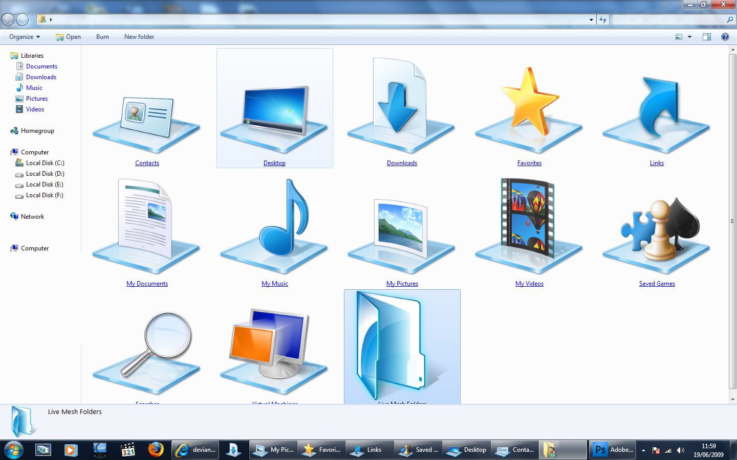 Windows 7 Desktop Folder Icons