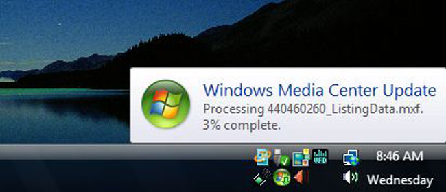 Windows Media Center System Tray Icon