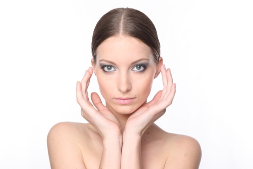 Woman Face On White Background Woman Face On White Background
