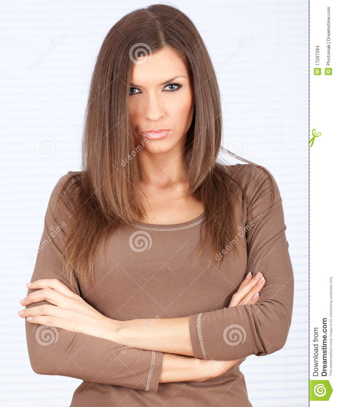 Woman with Arms Crossed Angry