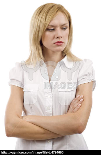 Woman with Arms Crossed Angry