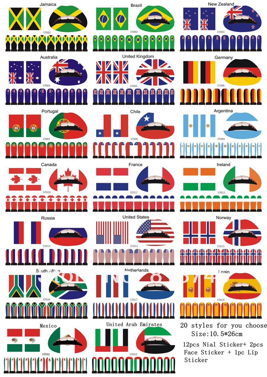 World Cup Country Flags