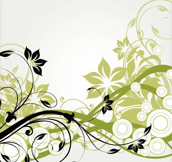 Abstract Background Floral Vector Free