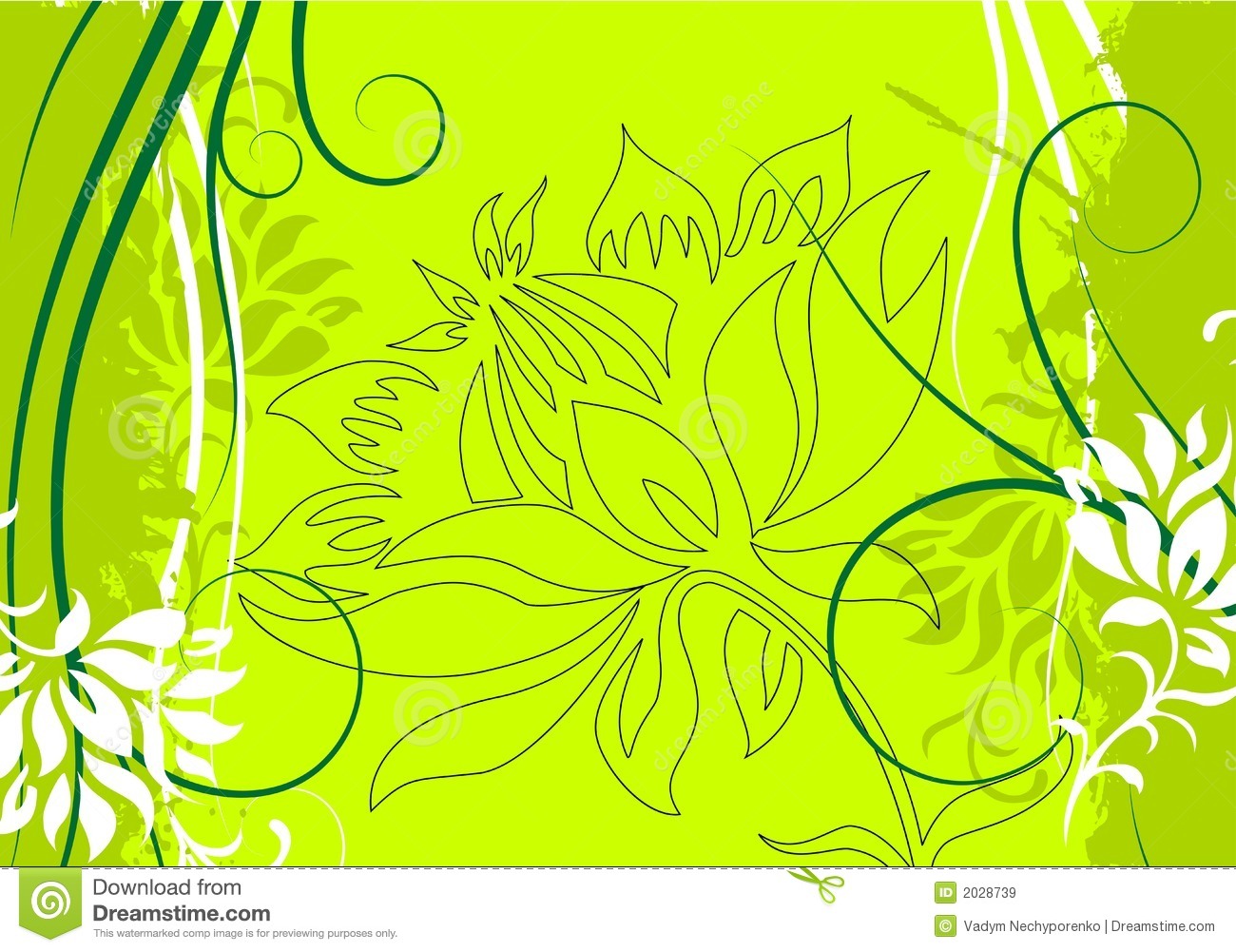 Abstract Background Floral Vector Illustration