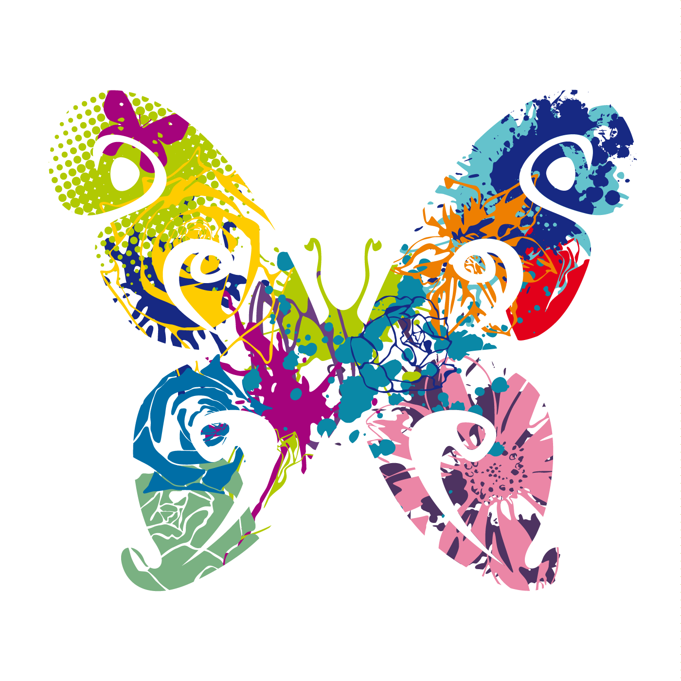 Abstract Butterfly Vector Graphic