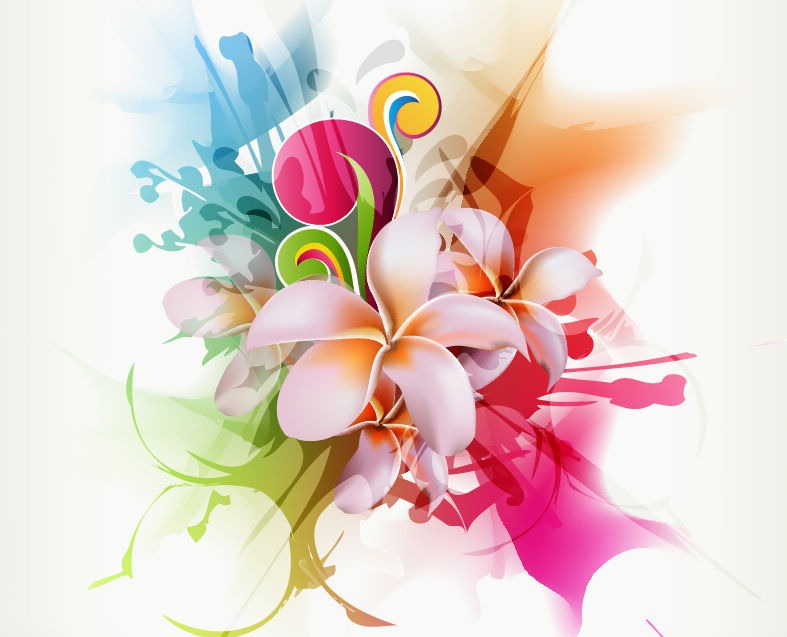 Abstract Floral Vector Design