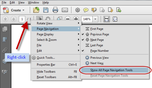 Adobe Acrobat Pro Toolbar