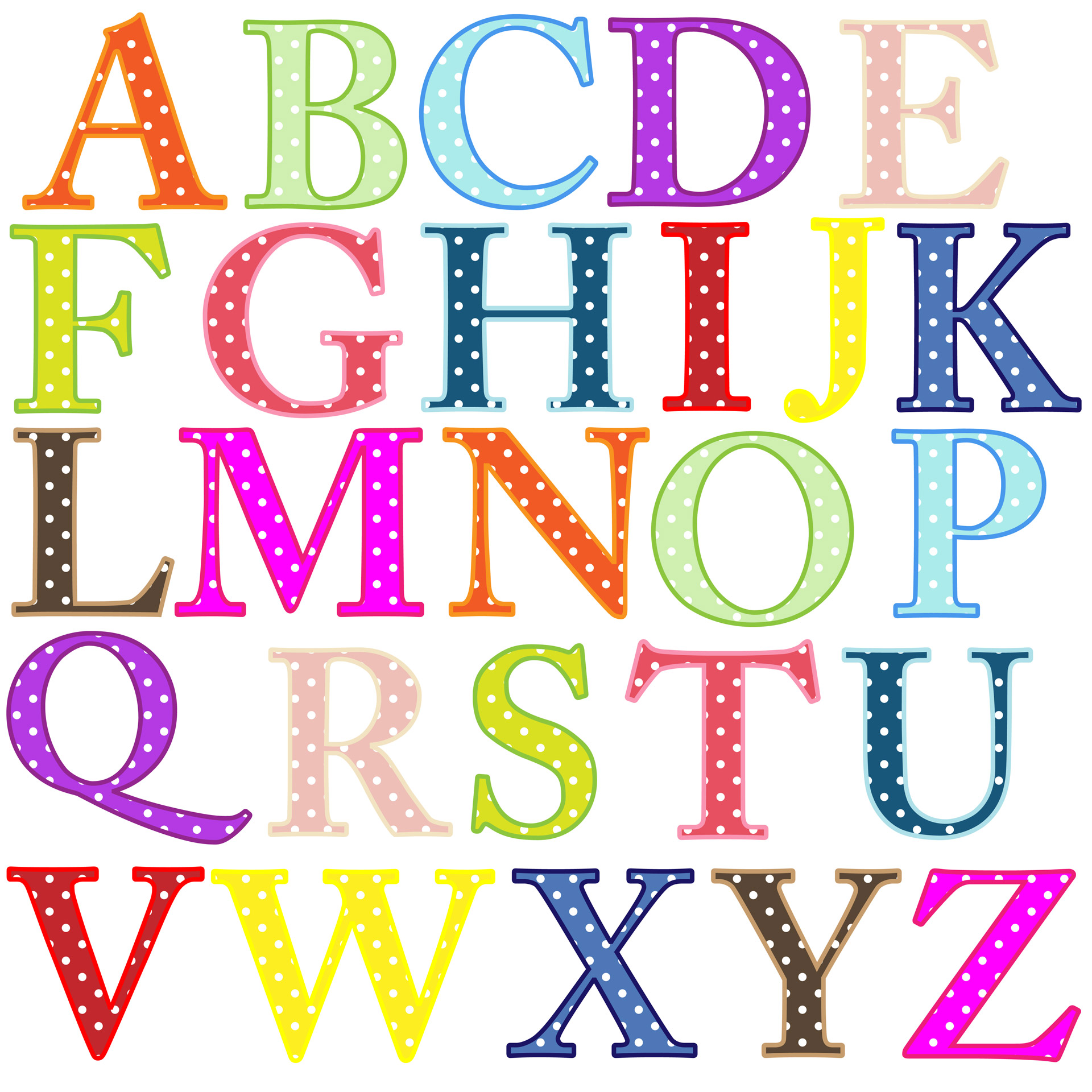 Alphabet Letters Clip Art