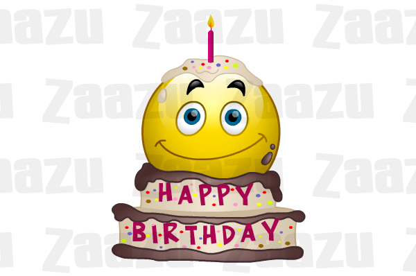 Animated Emoticons Birthday Cake