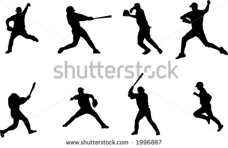 Baseball Player Silhouette Clip Art