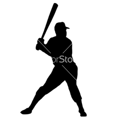 Baseball Player Silhouettes Vector
