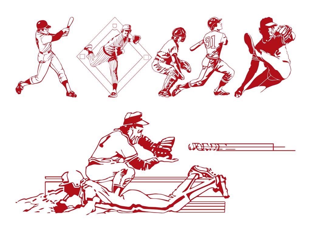 Baseball Player Vector