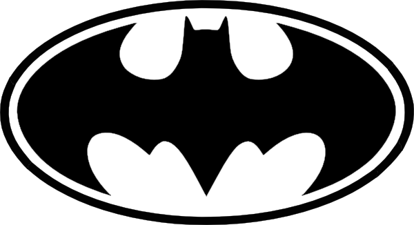 Batman Logo Black White