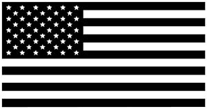 Black American Flag Silhouette