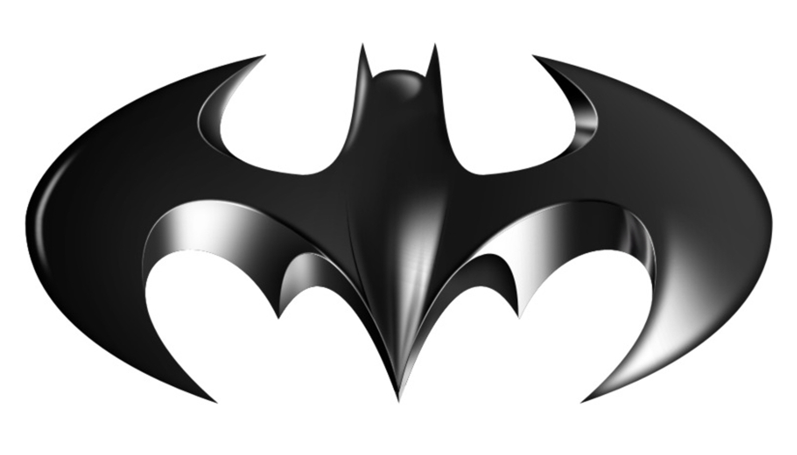 Black and White Batman Logo Stencil