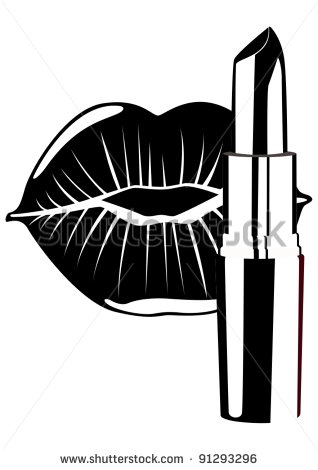Black and White Lipstick