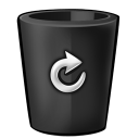 Black Recycle Bin Icon