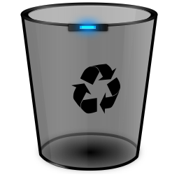 Black Recycle Bin Icon