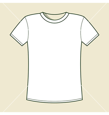 Blank T-Shirt Outline Template