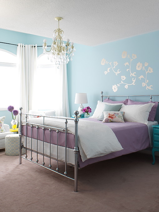 Blue and Purple Bedroom