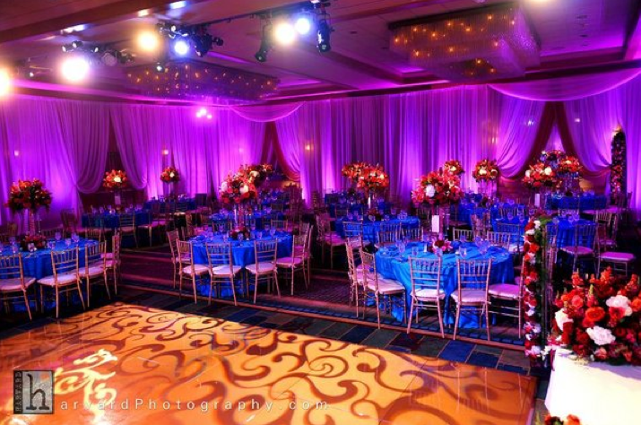 Blue and Purple Wedding Decorations