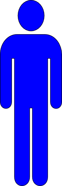 Blue Man Icon Clip Art