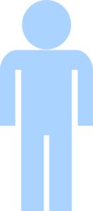 Blue Man Icon Clip Art