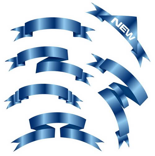 Blue Ribbon Banner Vector Blue Ribbon Banner Vector