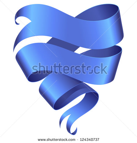 Blue Ribbon Banner Vector