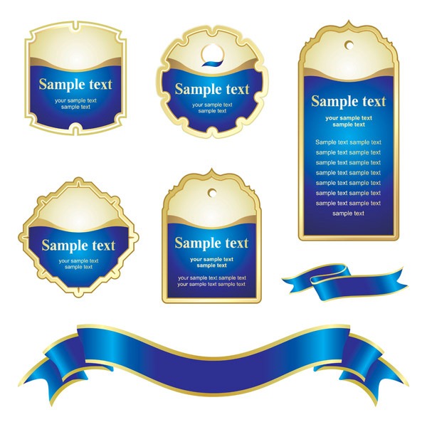 Blue Ribbon Vector Free Download