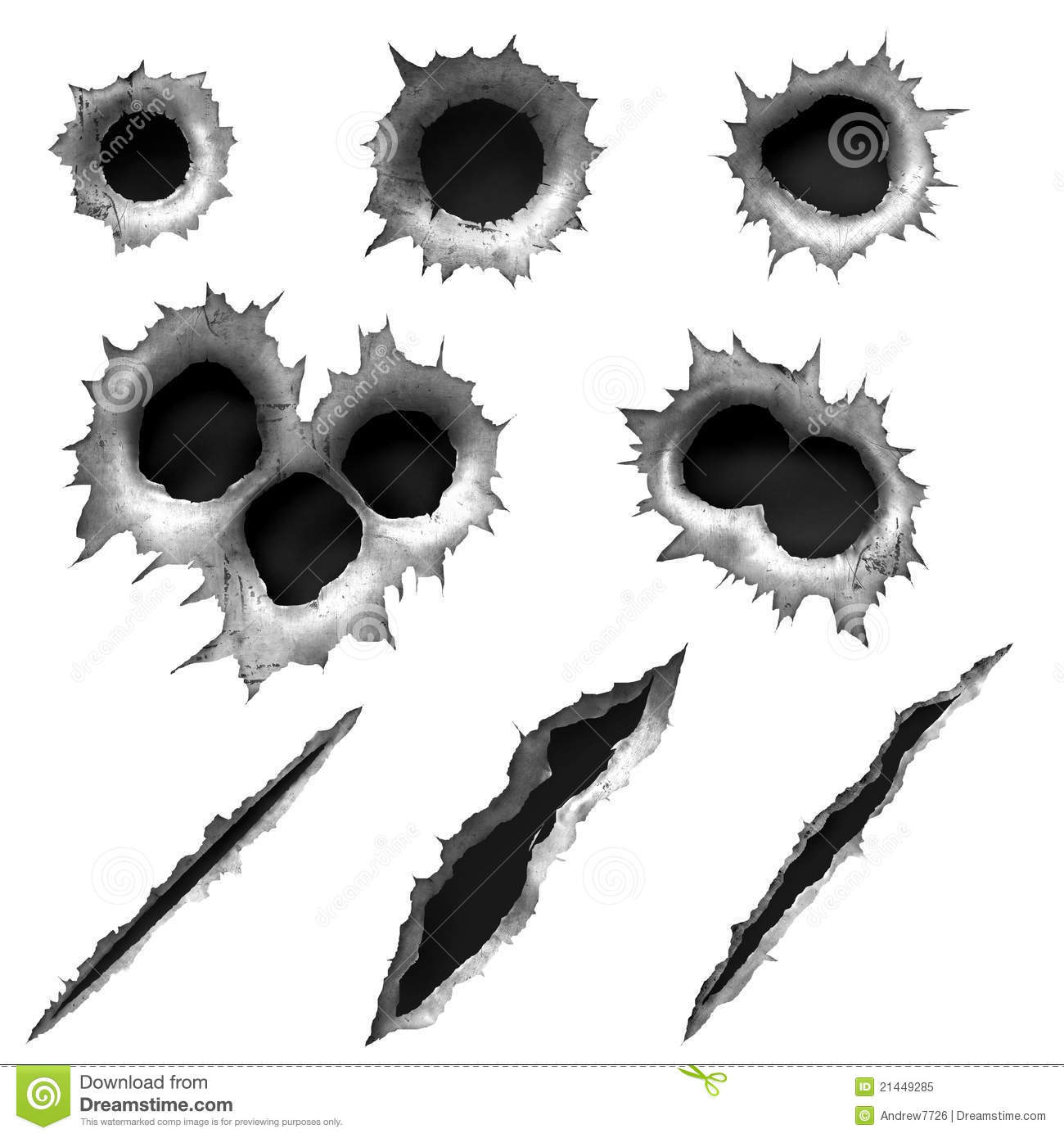 14 Bullet Hole Vector Silhouette Images